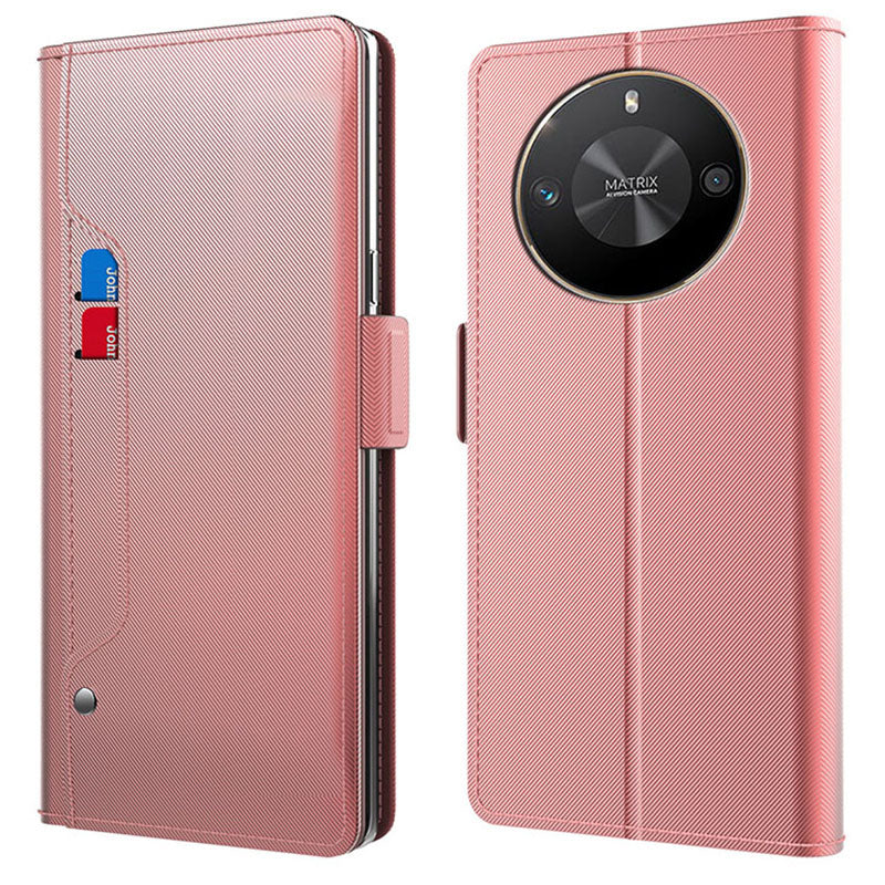 For Honor X50 GT 5G Shockproof Case Leather+TPU Mirror Design Phone Cover For Honor X50 GT 5G Shockproof Case Leather+TPU Mirror Design Phone Cover